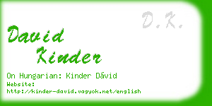 david kinder business card